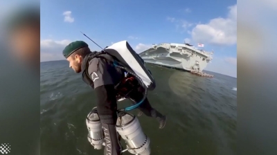 Real-life ‘Iron Man’ showcased his jetpack technology to military teams.