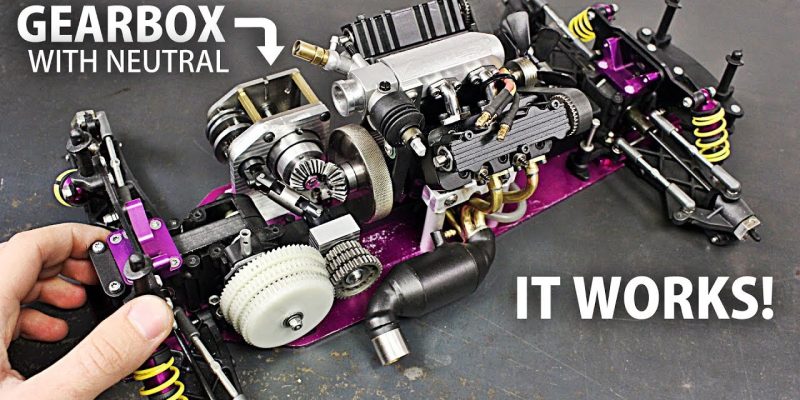 Making a DRIVETRAIN and Installing the Micro V4 ENGINE on the RC Car!